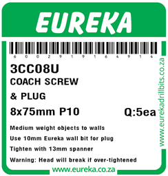 3CC08 - Coach Screw & Plug -3CC08_Label_T